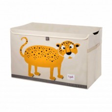 3 Sprouts Storage box with lid, leopard
