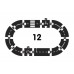 Rubber car track, 24 parts - Ringroad