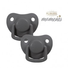 Pacifiers 2 pcs. 0-6 months - Dark Grey (limited edition)