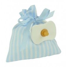 Doll pacifier and pacifier holder - blue