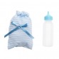 Baby bottle, doll - blue