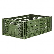 Folding crate, khaki - Maxi
