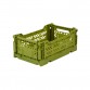 Folding crate, olive - Mini