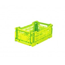 Folding crate, acid yellow - Mini