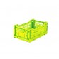 Folding crate, acid yellow - Mini