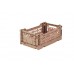 Folding crate, warm taupe - Mini