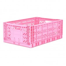 Folding crate, baby pink - Maxi