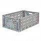 Folding crate, grey - Maxi