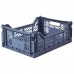 Folding crate, Blue Grey - Midi
