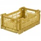 Folding crate, gold - Mini