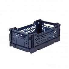 Folding crate, navy - Mini