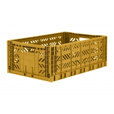 Folding crate, mustard - Maxi