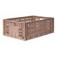 Folding crate, warm taupe - Maxi