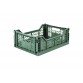 Folding crate, almond green - Midi