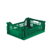 Folding crate, dark green - Midi