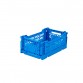 Folding crate, electric blue - Mini