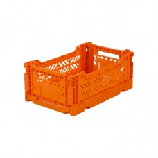 Folding crate, orange - Mini