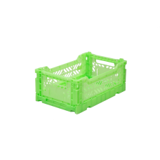 Folding crate, fluorecent green - Mini