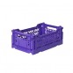 Folding crate, violet - Mini