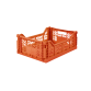 Folding crate, orange - Midi