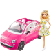 Barbie Fiat 500 with doll - Pink