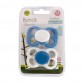 2 pack pacifiers (silicone) 0-6 months, Blue