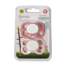 2 pack pacifiers (silicone) +6 months, Rosa