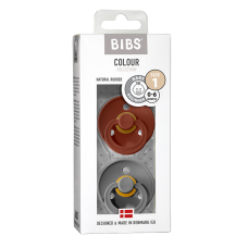 Bibs pacifiers, 2 pcs. - Rust/Smoke (size 1)
