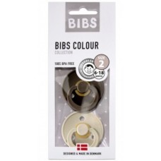 Bibs pacifiers, 2 pcs. - Chocolate / Sand (size 2)