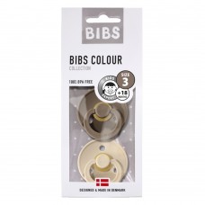 Bibs pacifiers, 2 pcs. - dark oak / vanilla (size 3)