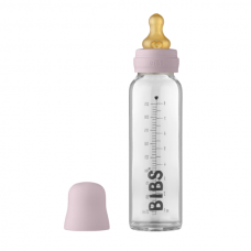 Baby bottle, complete set - Dusky lilac (225 ml)