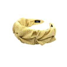 Bella Hairband, Yellow with dots