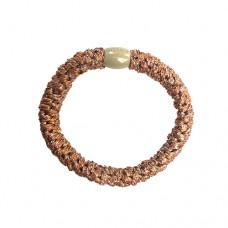 Hair elastic, glitter brown metallic (3 pcs.)