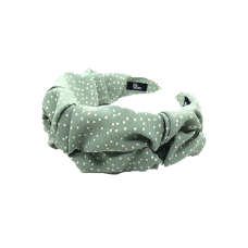 Bella Hairband, Green with dots