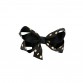 Bow, black with gold dots