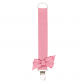 Pacifier holder - dusty rose (with bow)