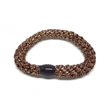 Hair elastic, glitter/bronze (3 pcs.)