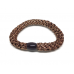 Hair elastic, glitter/bronze (3 pcs.)