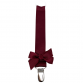Pacifier holder - bordeaux (with bow)