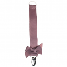 Pacifier holder - antique rose (bow)