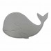 Table mat, whale - grey