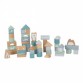Wooden building blocks, blue