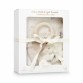 Gift box wrap and leaf rattle, fawn