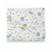 Quilted changing mat, pressed leaves blue