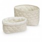 Quilted baskets, light sand