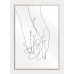Holding hands in one line Poster, M (50x70, B2)