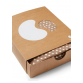 Stretch wrap - Large dot/Taupe