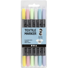 Textile markers - pastel colors