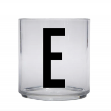 Design Letters drinking glass, tritan, E
