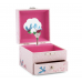 Small jewelery box with music, bird - Pink